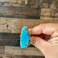 Ring- adjustable- Ithaca peak turquoise ring and sterling silver