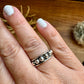 Band ring - size 7 - 4 mm pearls sterling silver