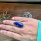 Lapis ring  -adjustable - Lapis and sterling silver