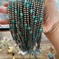 28 inch 5 mm Navajos pearl necklace with turquoise