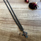 Men black chain with cross