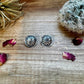 Round Sterling silver stud earrings