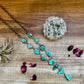 Royston turquoise necklace and earrings set