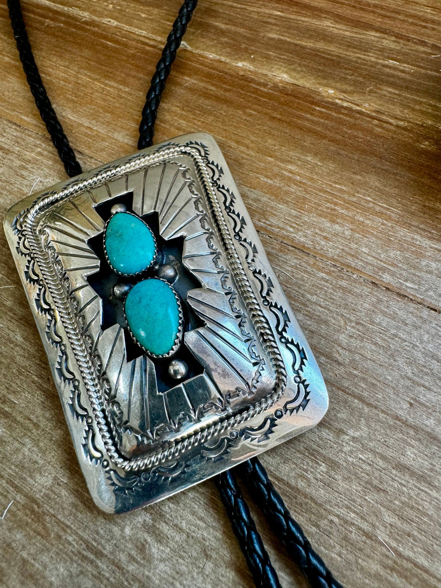 Bigger Sterling silver Bolo with turquoise