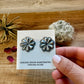 Round Sterling silver stud earrings