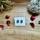 Teardrop Stud spiny and turquoise earrings