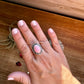 Ring size 8 1/2 - pink conch and sterling silver