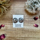 Round Sterling silver stud earrings