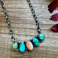 Mix Stones turquoise and spiny necklace