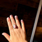 Ring size 8 1/2 - pink conch and sterling silver