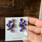 Big Stud violet rose earrings II