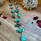 Royston turquoise necklace and earrings set