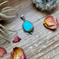 Oval Pendant - Kingman Turquoise & Sterling Silver