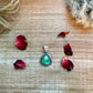 Pendant - sterling silver with green turquoise