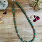 22 Inch 4 mm Sterling Silver Pearls necklace with high quality turquoise