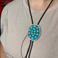 Kingman Turquoise Bolo with  Sterling silver