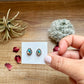 Teardrop Stud spiny and turquoise earrings