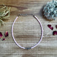 Pink shell heishi choker with Sterling Silver Pearls