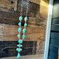 Royston turquoise necklace and earrings set