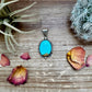 Oval Pendant - Kingman Turquoise & Sterling Silver