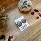 Round Sterling silver stud earrings