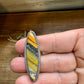 Long Ring - size 8 - sterling silver with bumblebee jasper