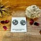 Round Sterling silver stud earrings