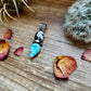 2 stone Pendant - Golden Hill turquoise, White Buffalo & Sterling Silver - option 2