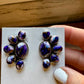 Big Stud violet rose earrings II