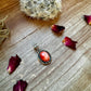 Oval Pendant - sterling silver with orange spiny