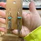 Mini chic Turquoise earnings dangle with real turquoise