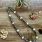 20 inch 8 mm Sterling Silver Pearls necklace and pink conch