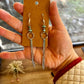 Chic dangle earrings with Sterling silver pearls and turquoise
