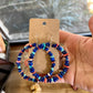 Lapis hoop earrings with spiny oyster and turquoise
