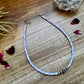 Purple shell heishi choker with Sterling Silver Pearls
