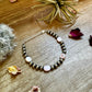 6 mm sterling silver pearls bracelet with  pink conch
