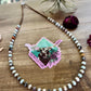 24 inch faceted amazonite beaded necklace fall collection