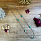 17 inch chain choker and turquoise nuggets