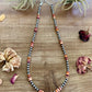 18 Inch 5 mm Sterling Silver Pearls necklace with orange/red spiny rondelle