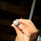 Ring size 8 -white buffalo and sterling silver
