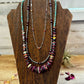 18 Inch 5 mm Sterling Silver Pearls necklace with purple spiny rondelle and wampum shell