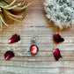Oval Pendant - sterling silver with orange spiny