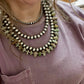 18 to 20 inch 10 mm Sterling Silver Pearls necklace