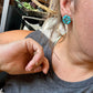 Flower Stud Blue Turquoise Earrings