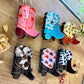 Cowboy boots hair clip