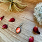 Oval Pendant - sterling silver with orange spiny