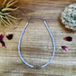 Purple shell heishi choker with Sterling Silver Pearls