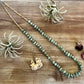 32 inch long green nuggets turquoise necklace