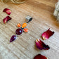 Pendant - sterling silver with purple and orange spiny