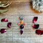 Pendant - sterling silver with purple and orange spiny